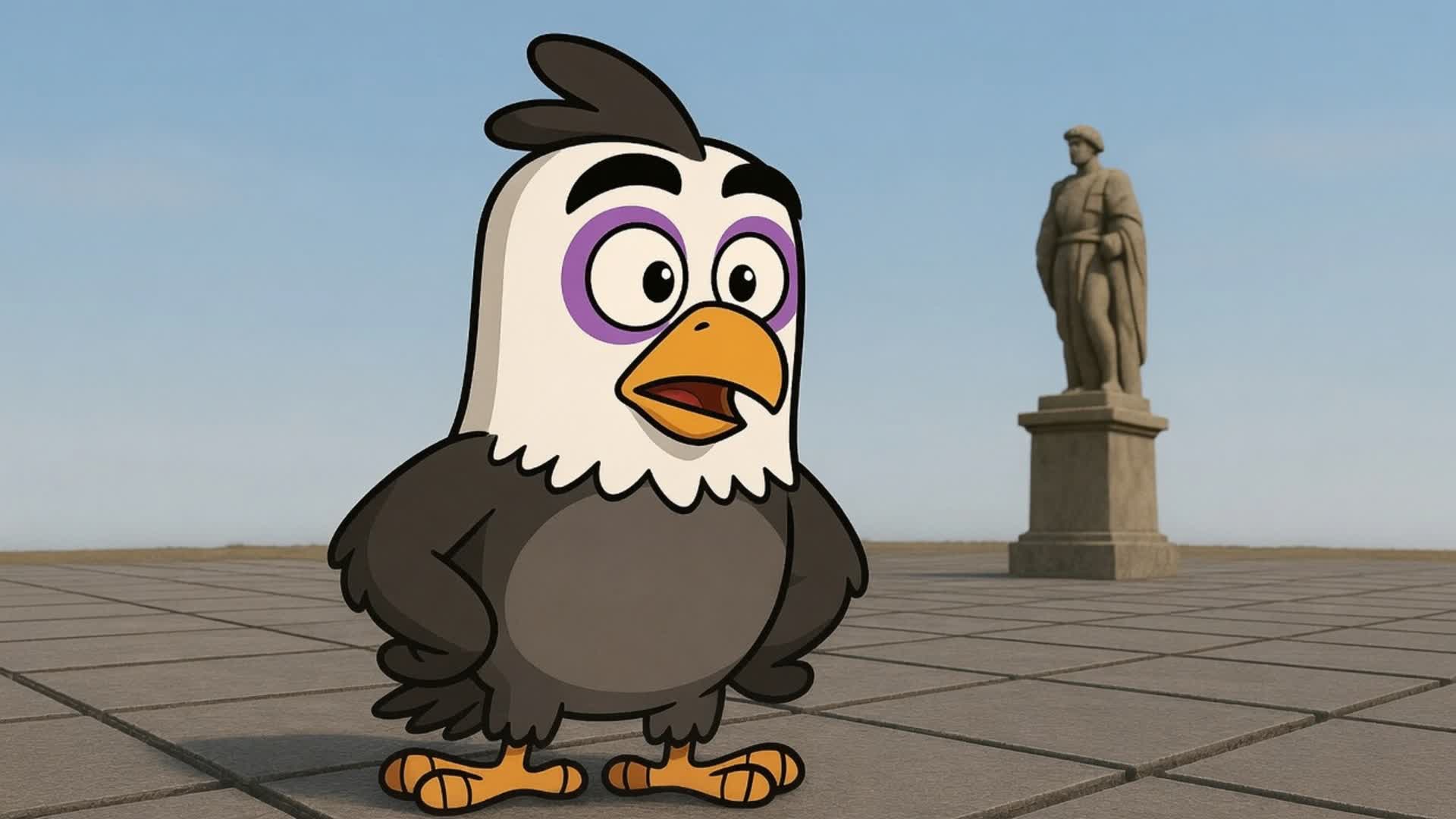 Look at the statue