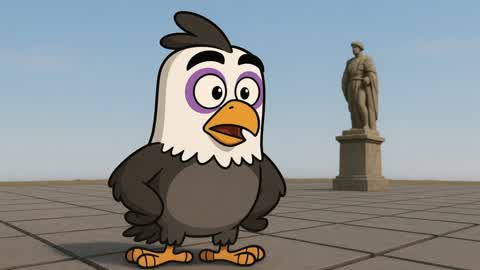 Look at the statue