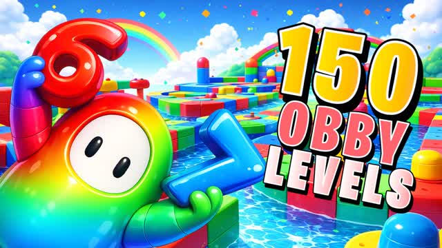 ⭐ OBBY PARKOUR 150+ FALL GUYS 🌈