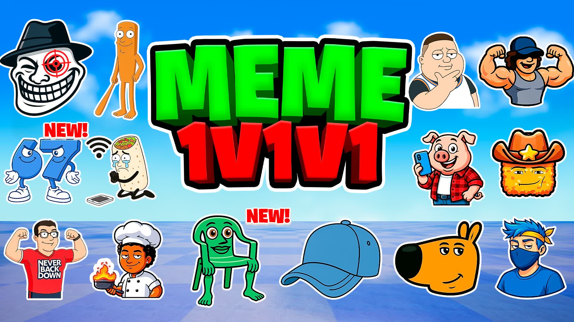 1V1V1 MEME HEROES 1V1 RELOAD PVP[❄️]