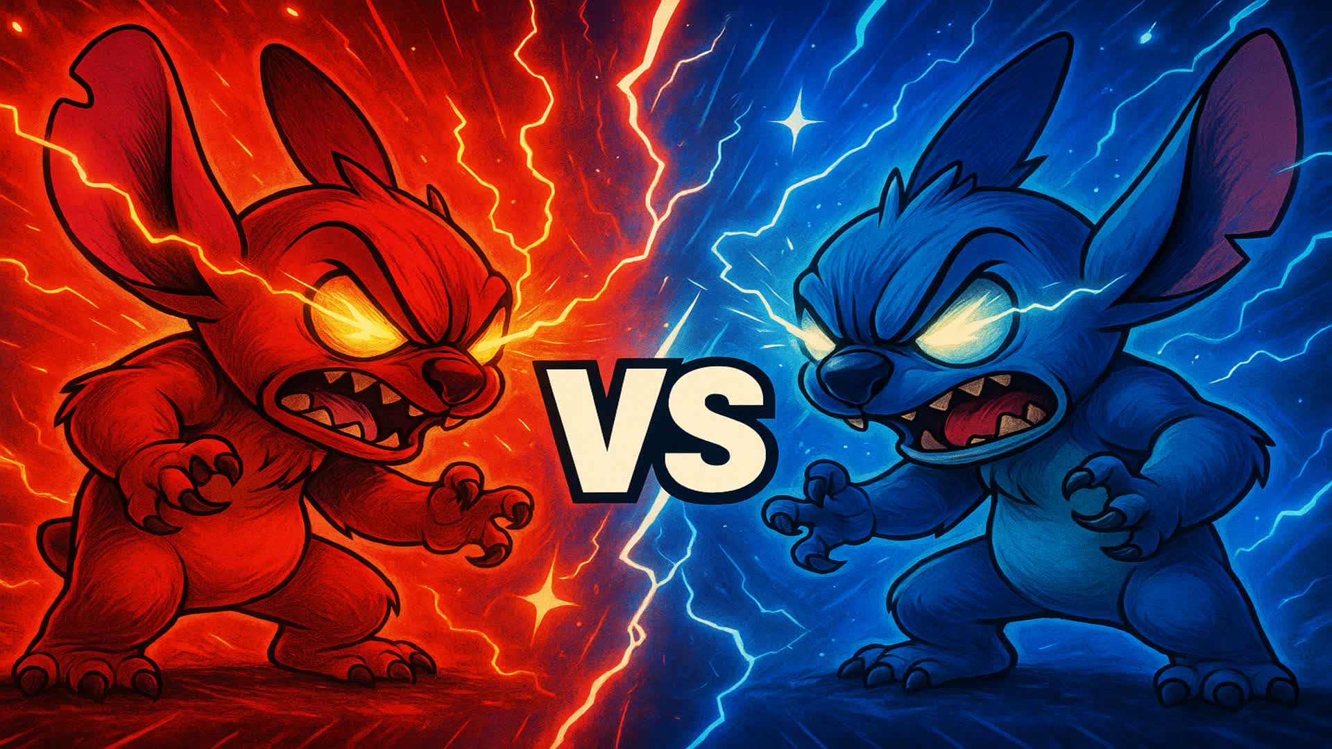 RED VS BLUE 🔴🔵 STITCH