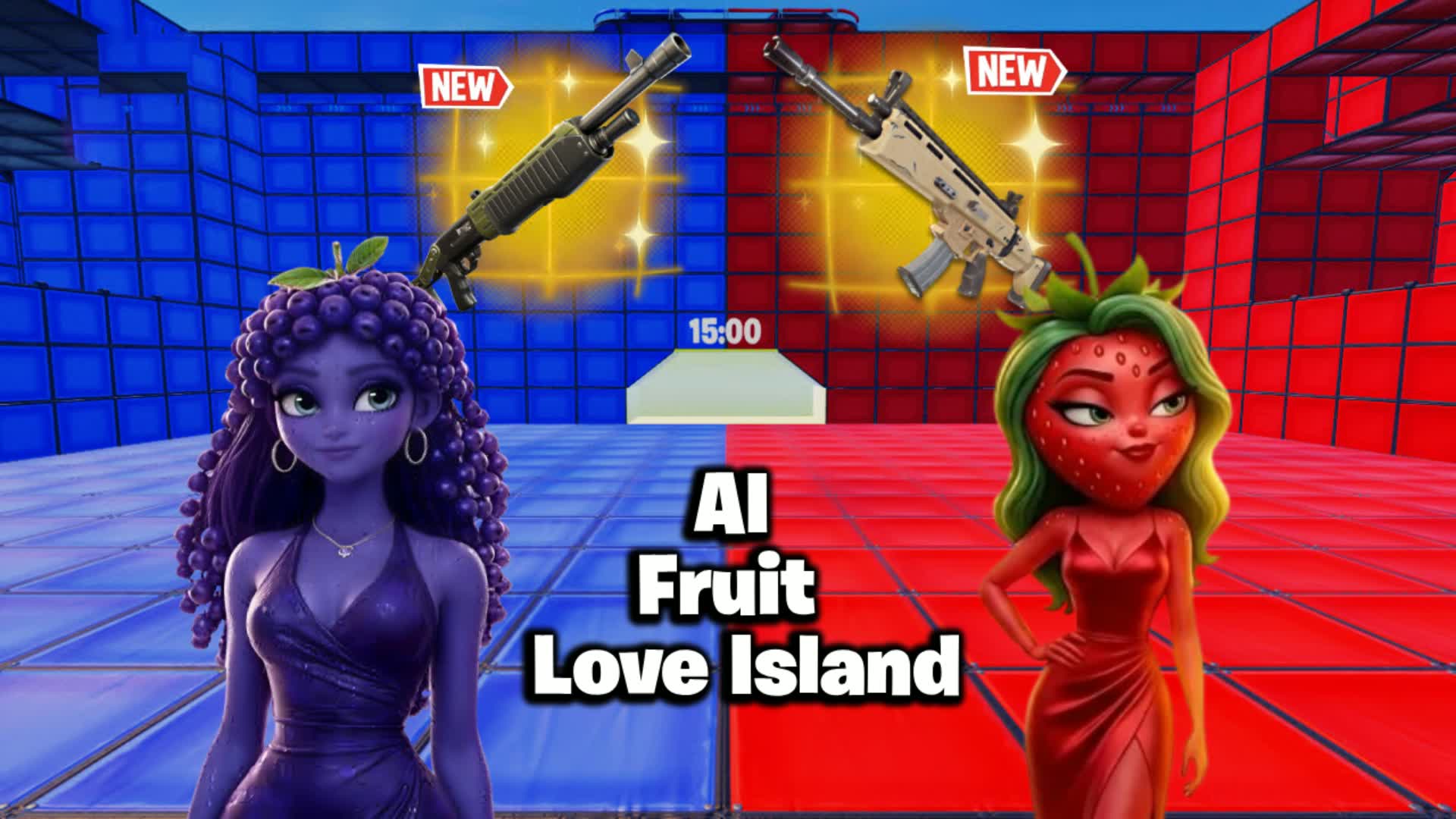 フルーツ島 レッド 対 ブルー