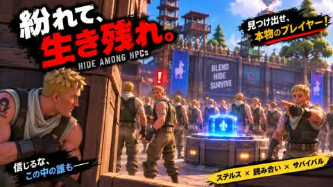 Confuse and survive. - HIDE AMONG NPCs