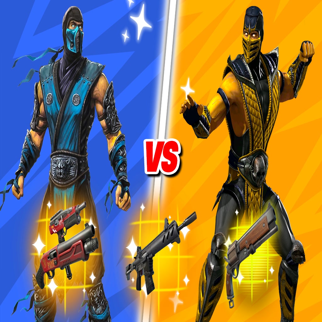 Sub-Zero vs Scorpion Mortal Kombat X T-Shirt, image size:1024x1024