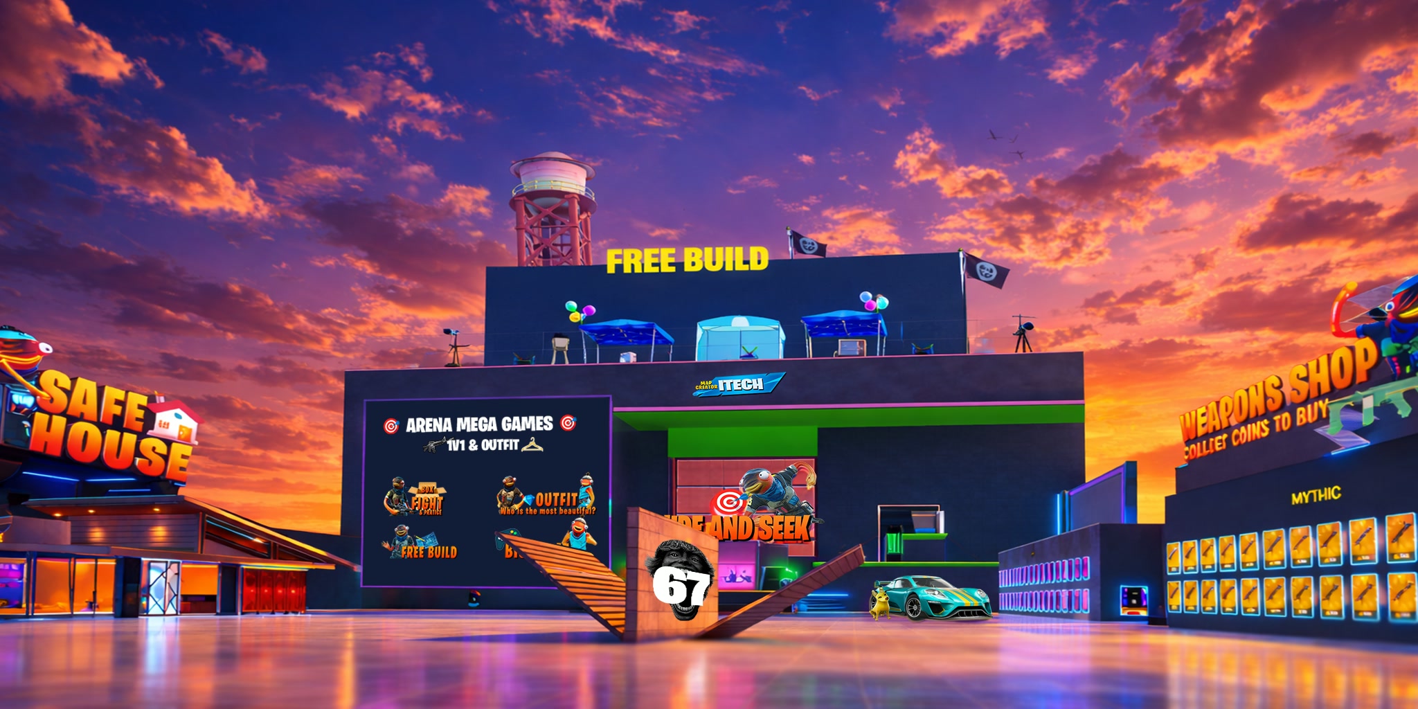 🎯 ARENA MEGA GAMES - 1V1 BOX FIGHT 🔳