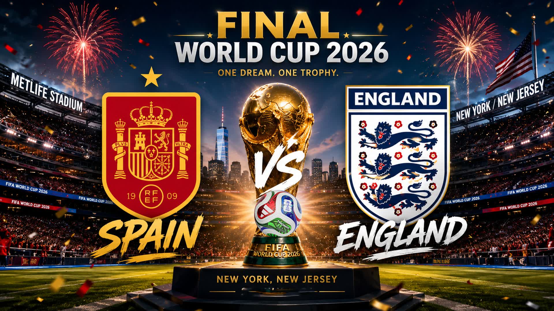 ENGLAND vs SPAIN FINAL WORLD CUP 26