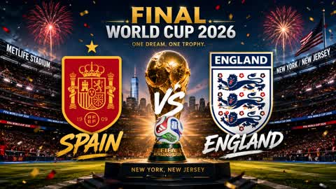 ENGLAND vs SPAIN FINAL WORLD CUP 26
