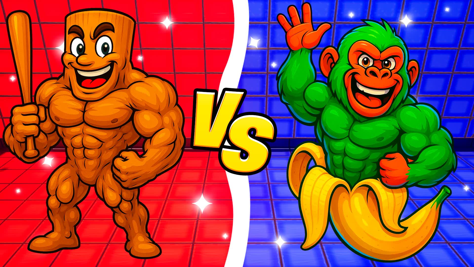 TUNG VS CHIMPANZINI - RED VS BLUE 🔴🔵 1413-2708-5549 by ohpl