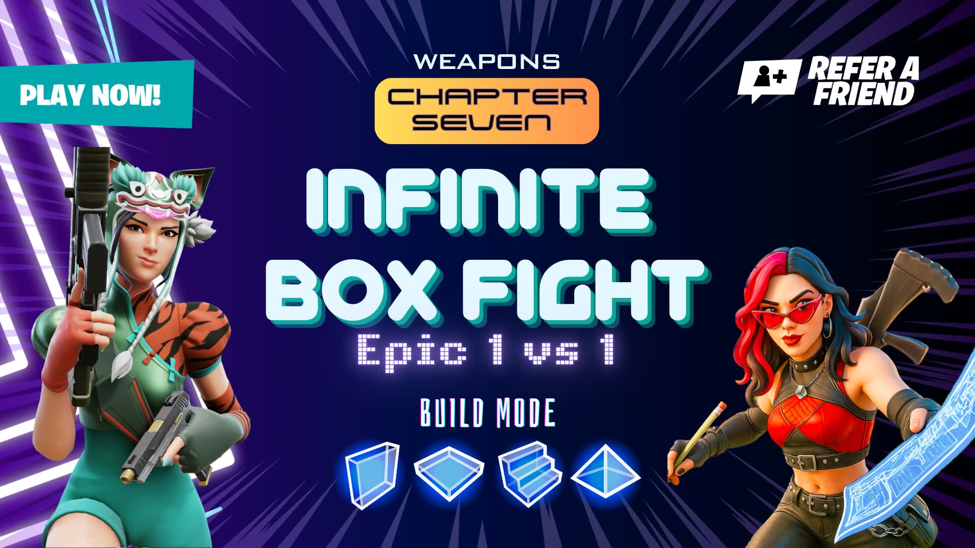 INFINITE BOX FIGHT - 1 vs 1 - Build Mode