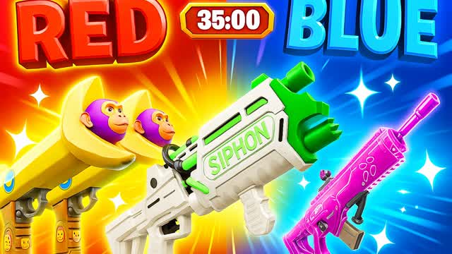 MEGA CRAZY RED VS BLUE 🔴🔵 PVP