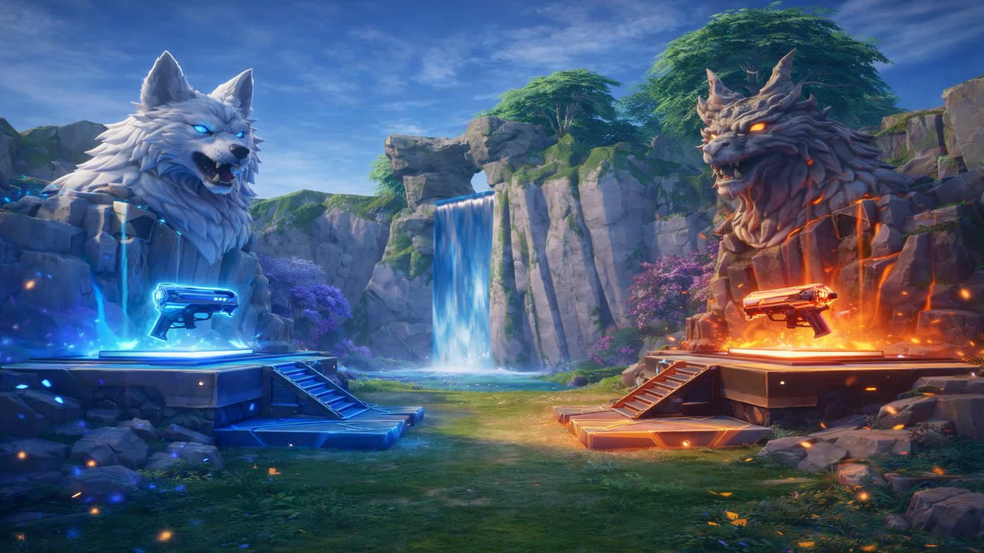 1v1  Wolf VS Dragon
