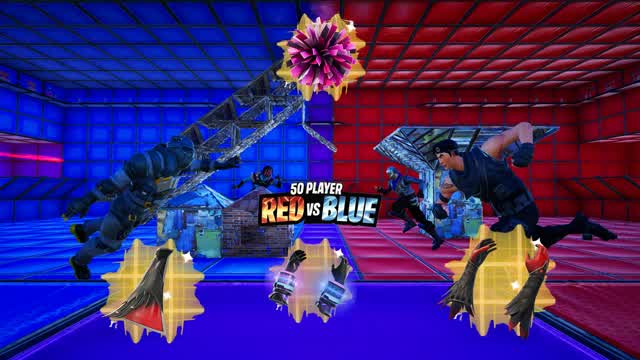🔴Red VS Blue🔵 50 Player Builds