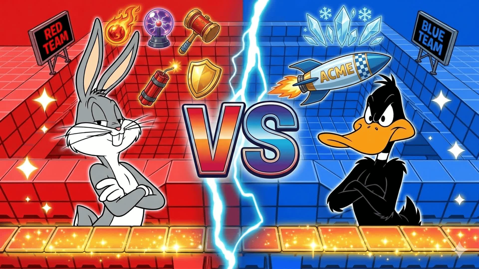 レッドvsブルー🔴🔵⭐️ 愉快なメカ戦
