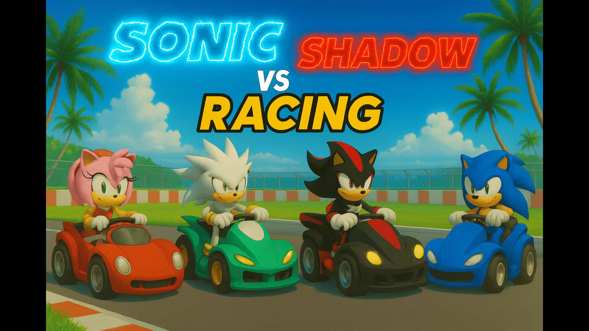 🏁SONIC VS SHADOW RACING 4🏁