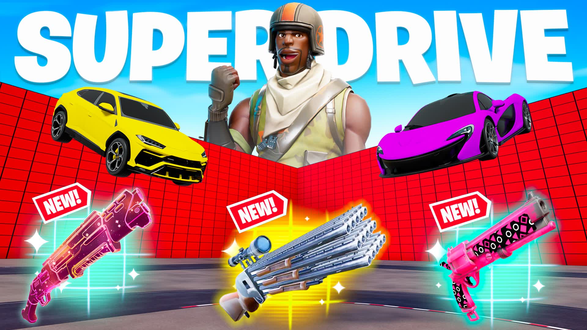 SUPER DRIVE 1V1 - ALL GUNS & VEHICLES
