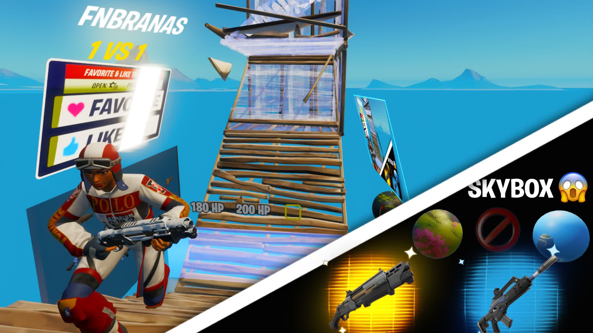FNBRANAS 1V1 MAP (2 PLAYERS 👥)