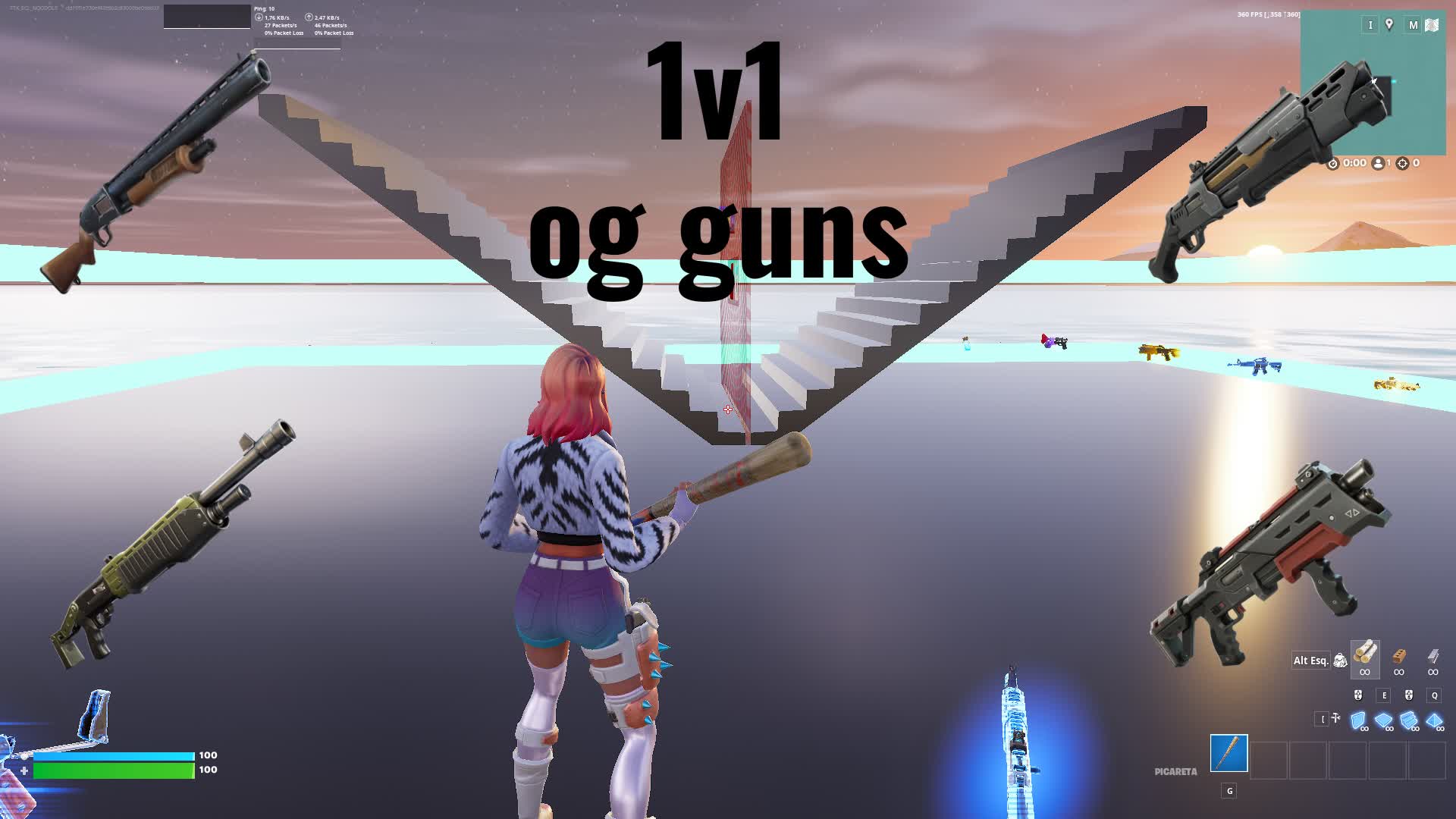 1v1 com armas og e novas