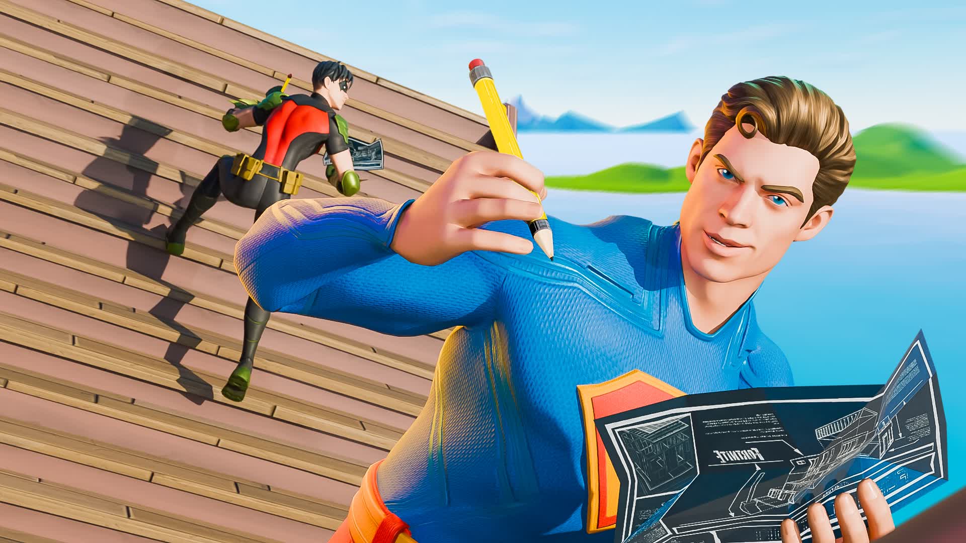 SUPERMAN 1V1 BUILD FIGHT (200 PUMPS)