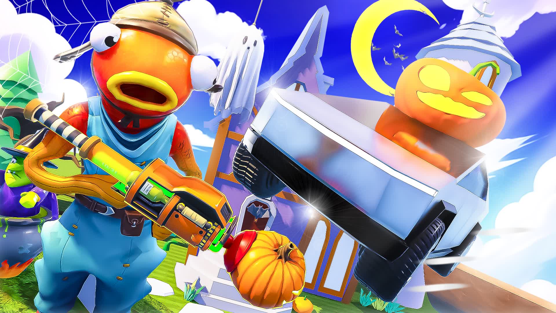 🎃​HALLOWEEN ROCKETS VS CARS🚀​