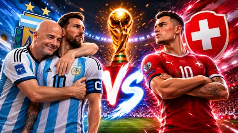 ARGENTINA vs SUIZA WORLD MESSI INFANTINO