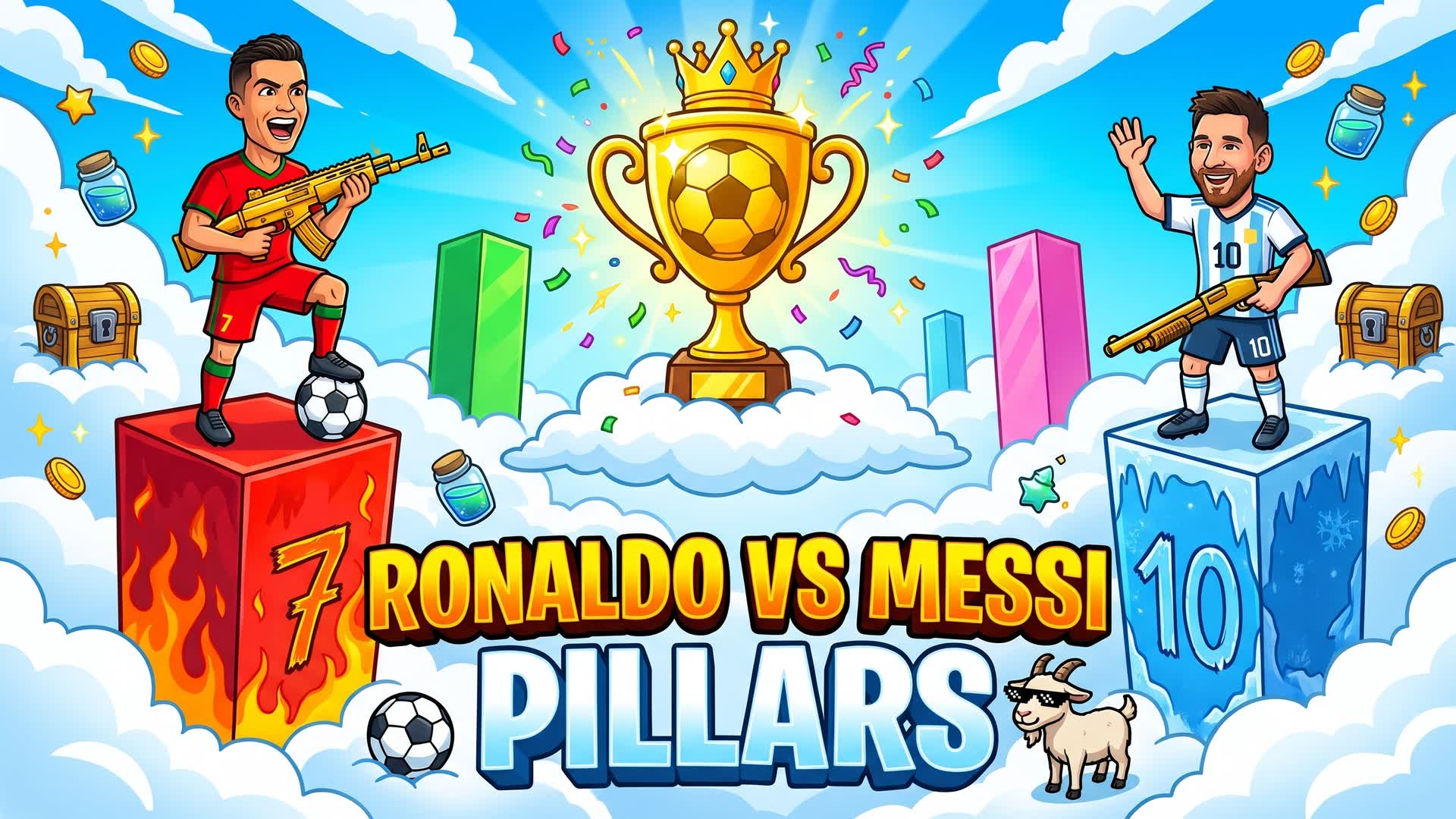 RONALDO VS MESSI PILLARS🐐