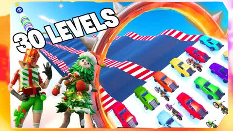 MEGA CRAZY CAR RAMPS 30 LEVELS