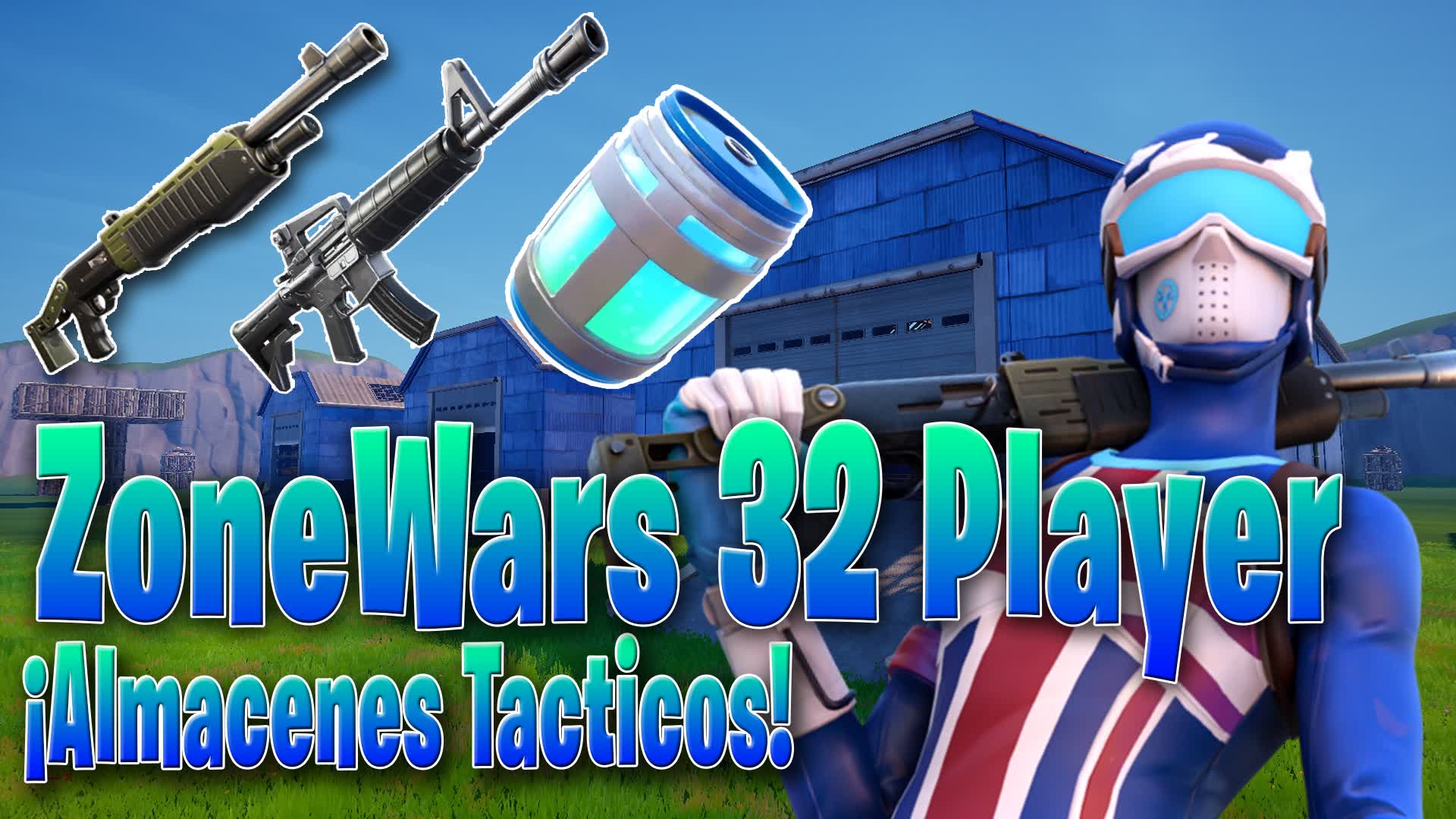 32 Player Zone Wars Almacenes Tacticos