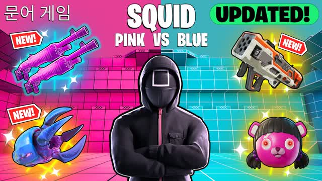 SQUID GAME PINK VS BLUE - ì€ì§ìŽ êČì đŽđ”