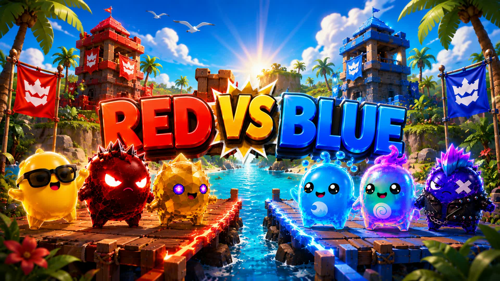 MEGA RED vs BLUE SUPER FUN 🚀