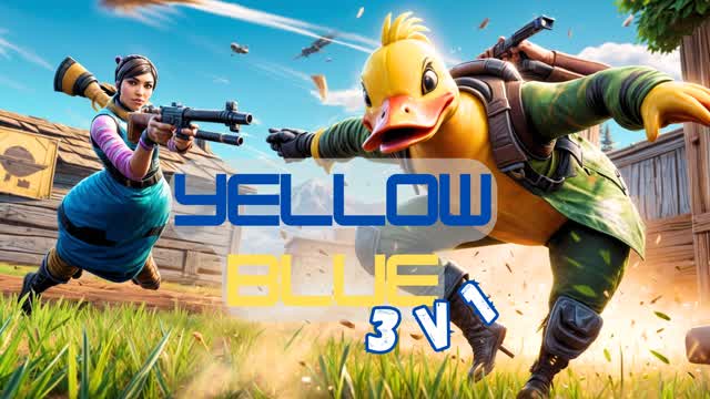 BLUE VS YELLOW ANGRY 3V1 [1V1]