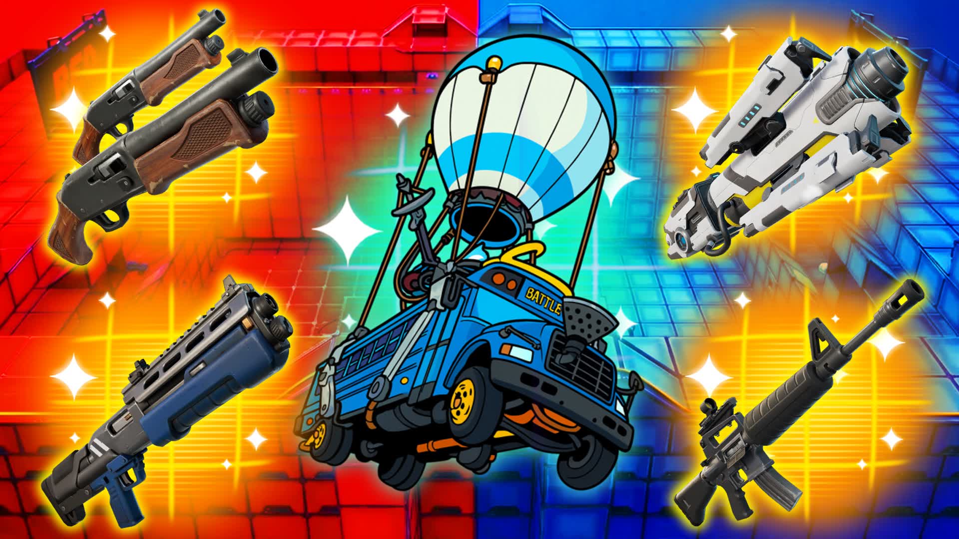 EPIC BATTLE BUS RED VS BLUE🔴🔵