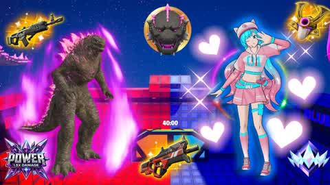 Neko Hatsune VS Godzilla 🔴🔵
