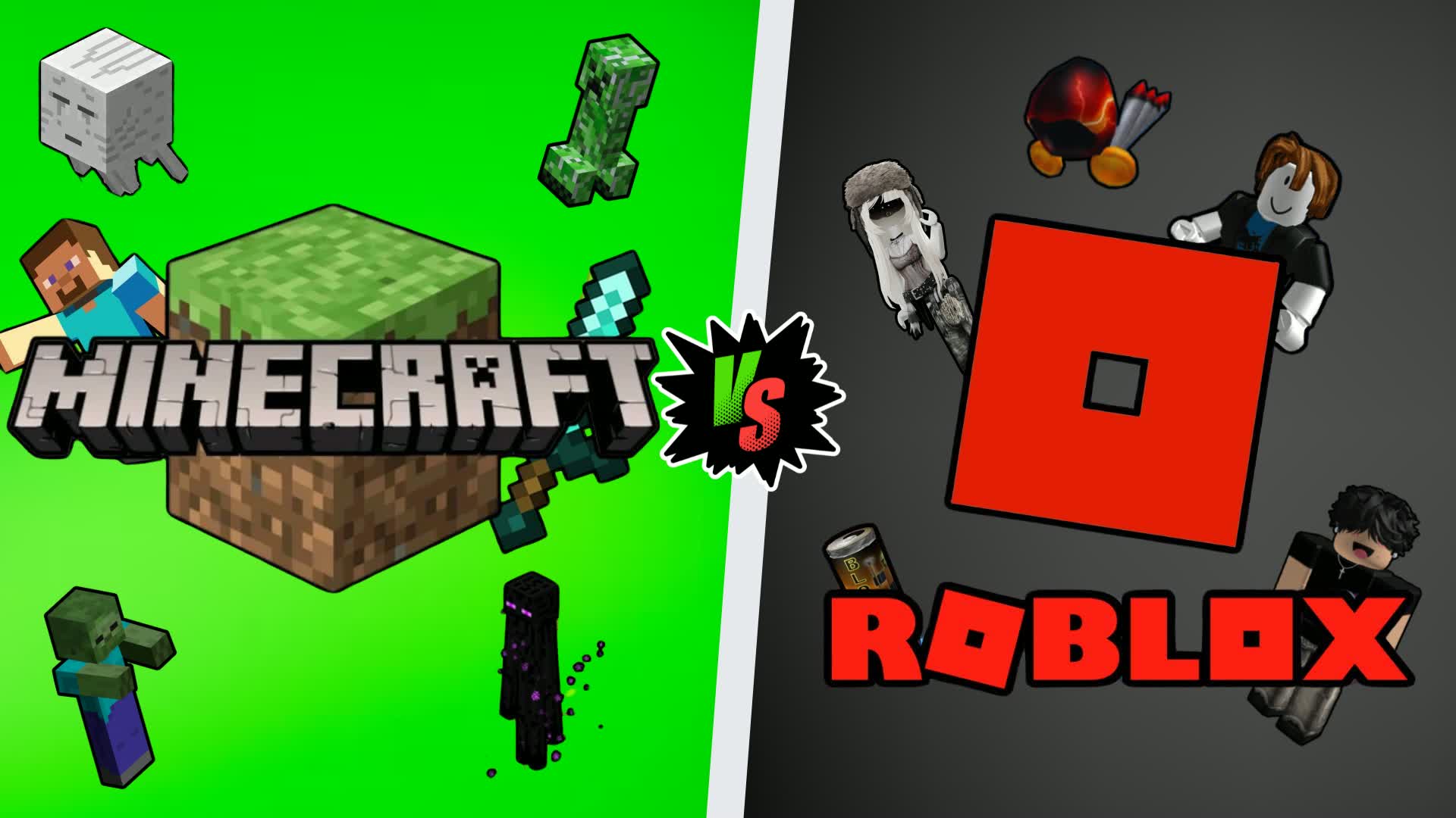 MINECRAFT VS ROBLOX ARENA GUN FIGHT