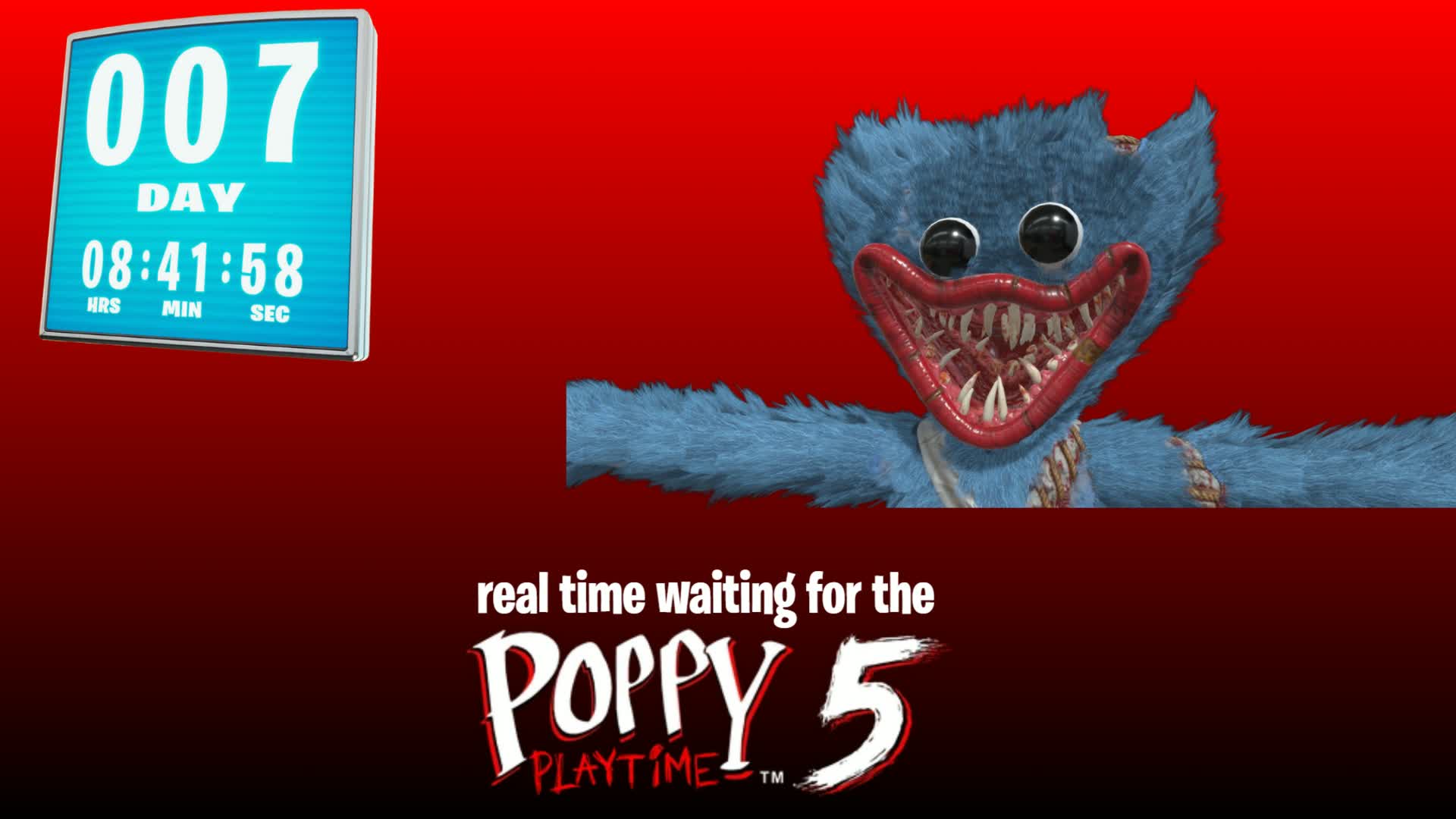 Real time waiting for poppy Playtime 5