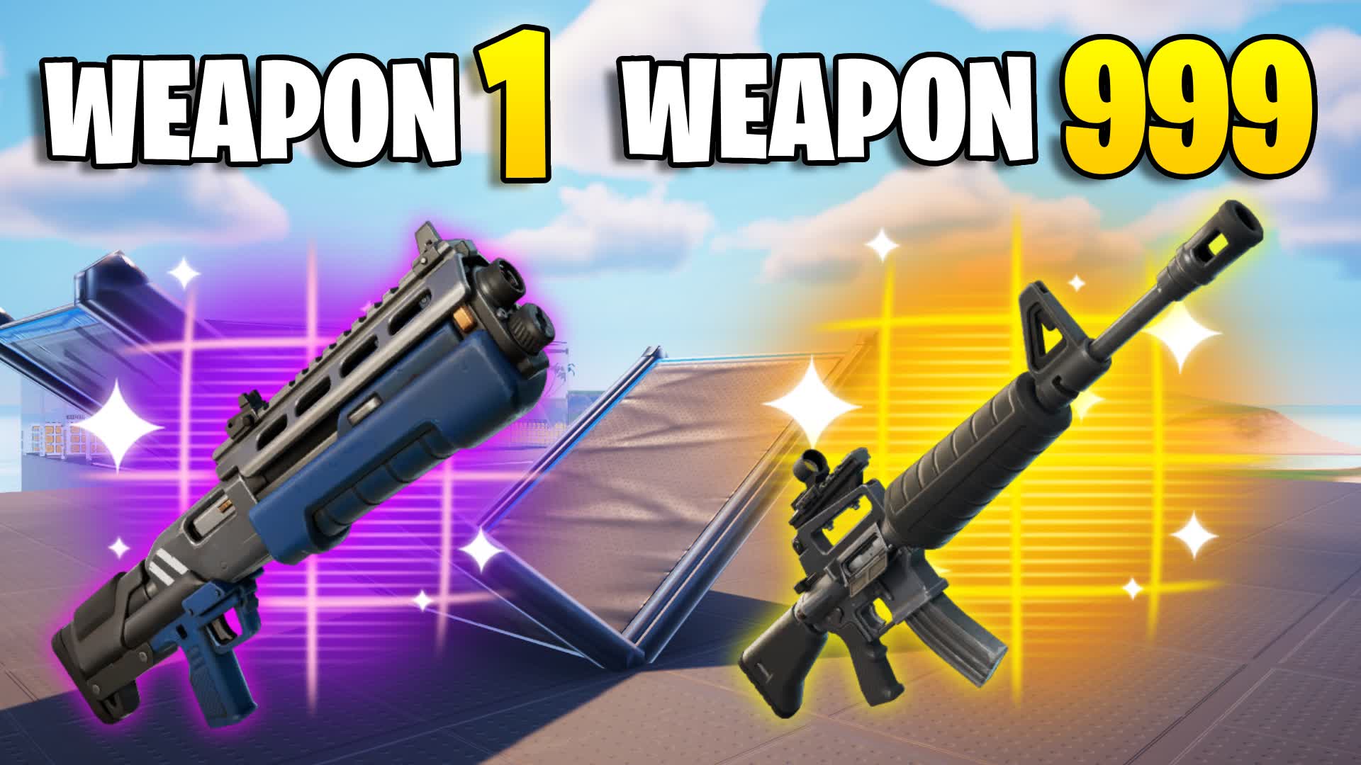 ALL GUNS GUN GAME ONE SHOT 1V1V1