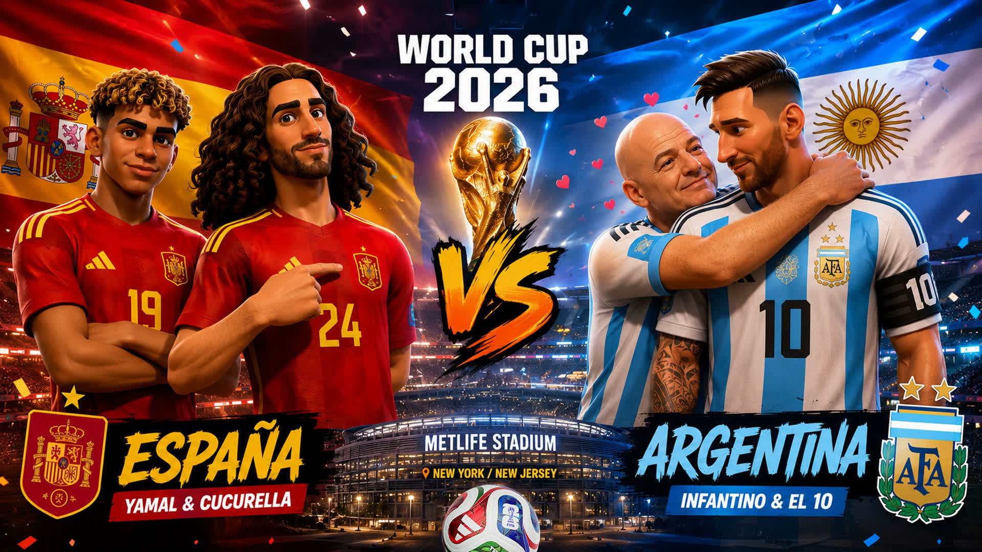 SPAIN vs MESSI INFANTINO FINAL WORLD CUP