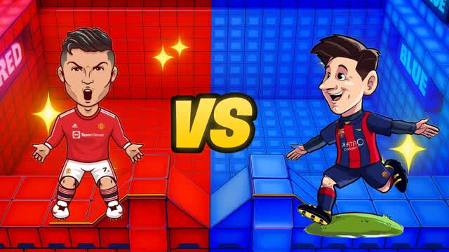 CR7 VS MESSI RED VS BLUE đŽđ” (AWESOME)