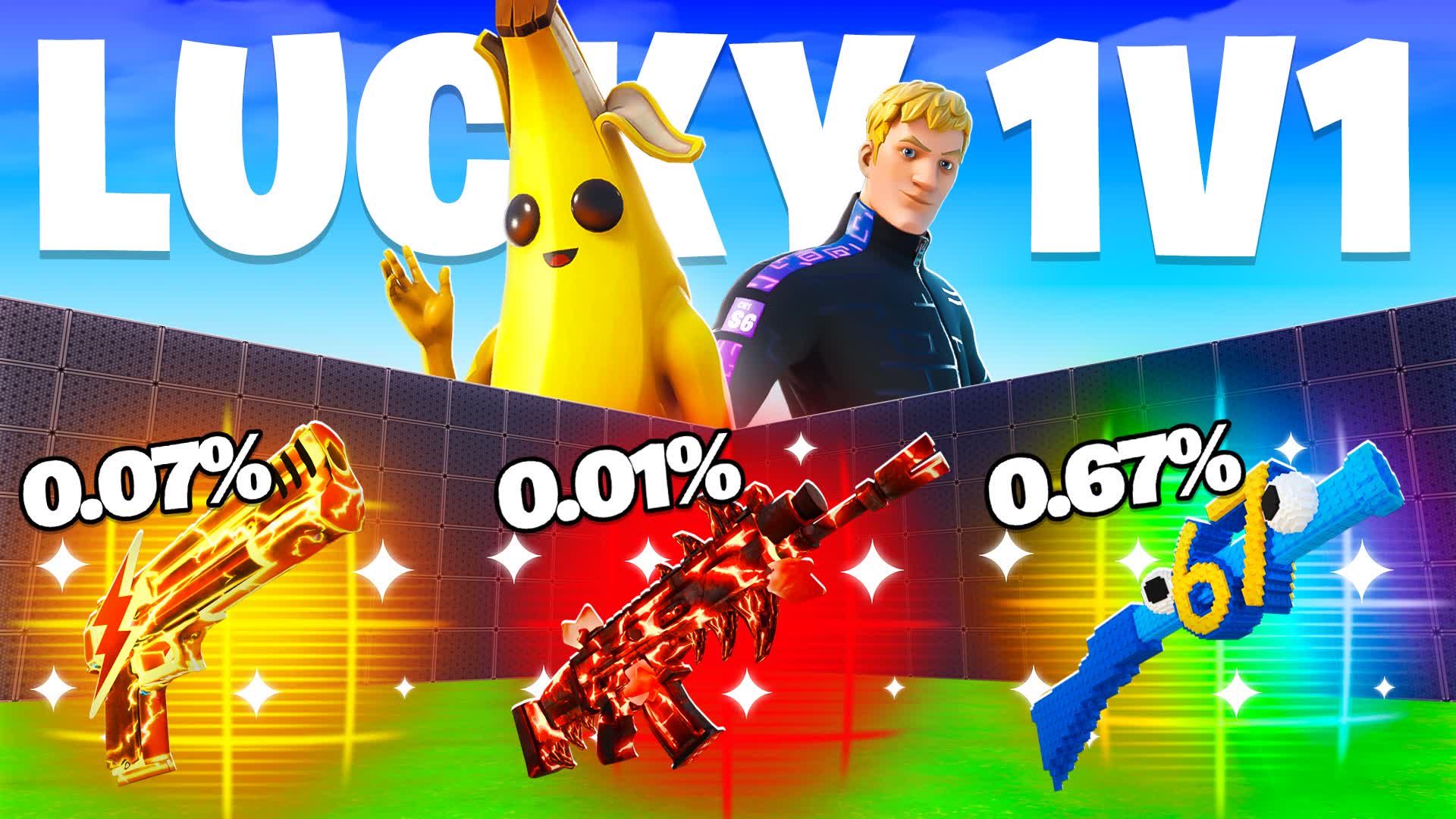 ラッキー 1V1 すべての銃で