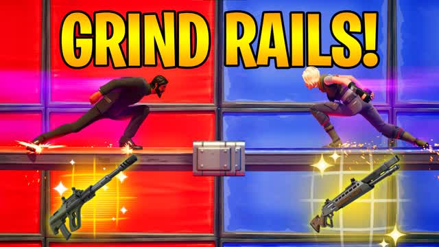 RED VS BLUE WITH GRIND RAILS 🔴🔵