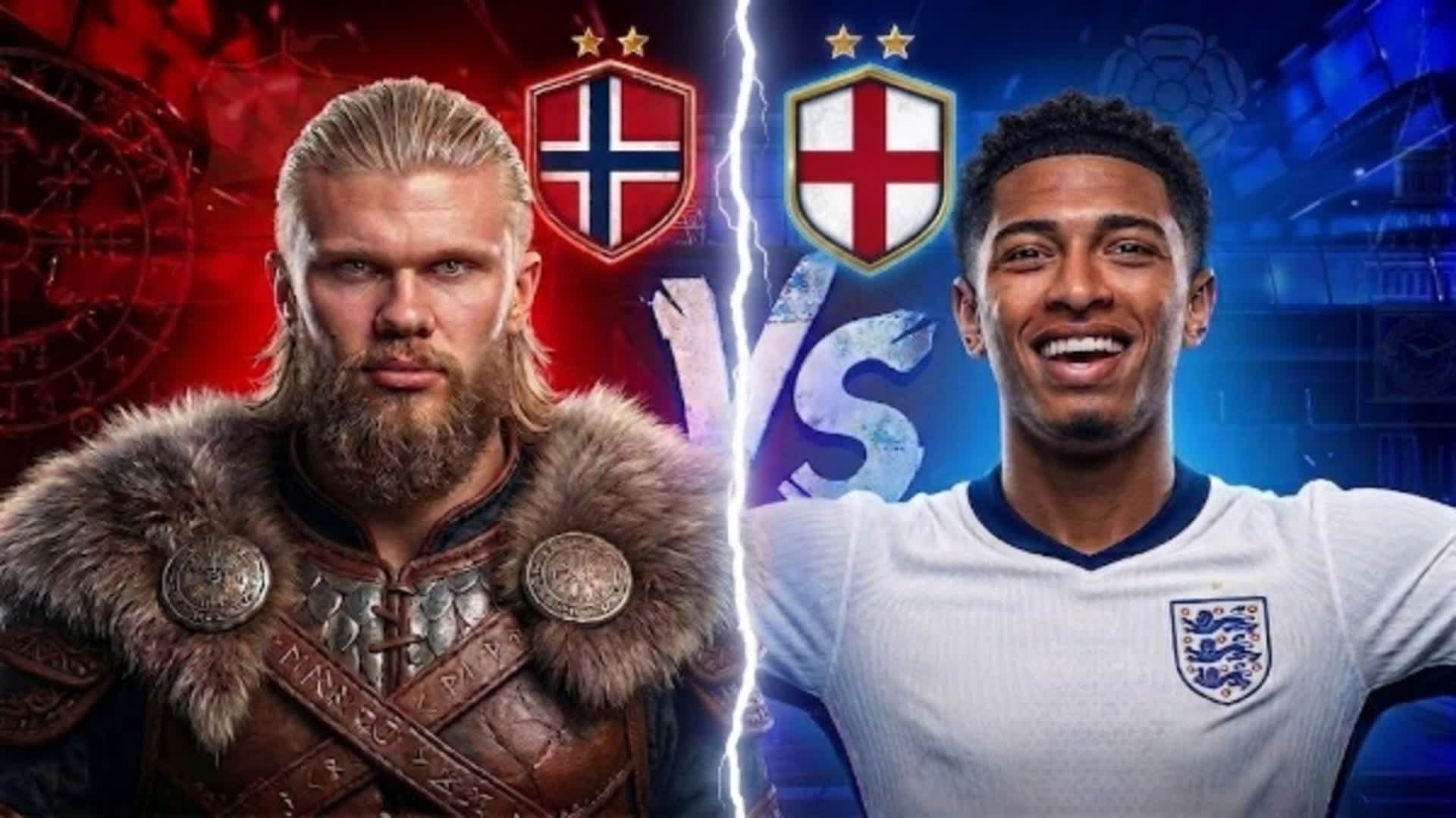 NORWAY VS ENGLAND FOOTBALL RED VS BLUE⚽