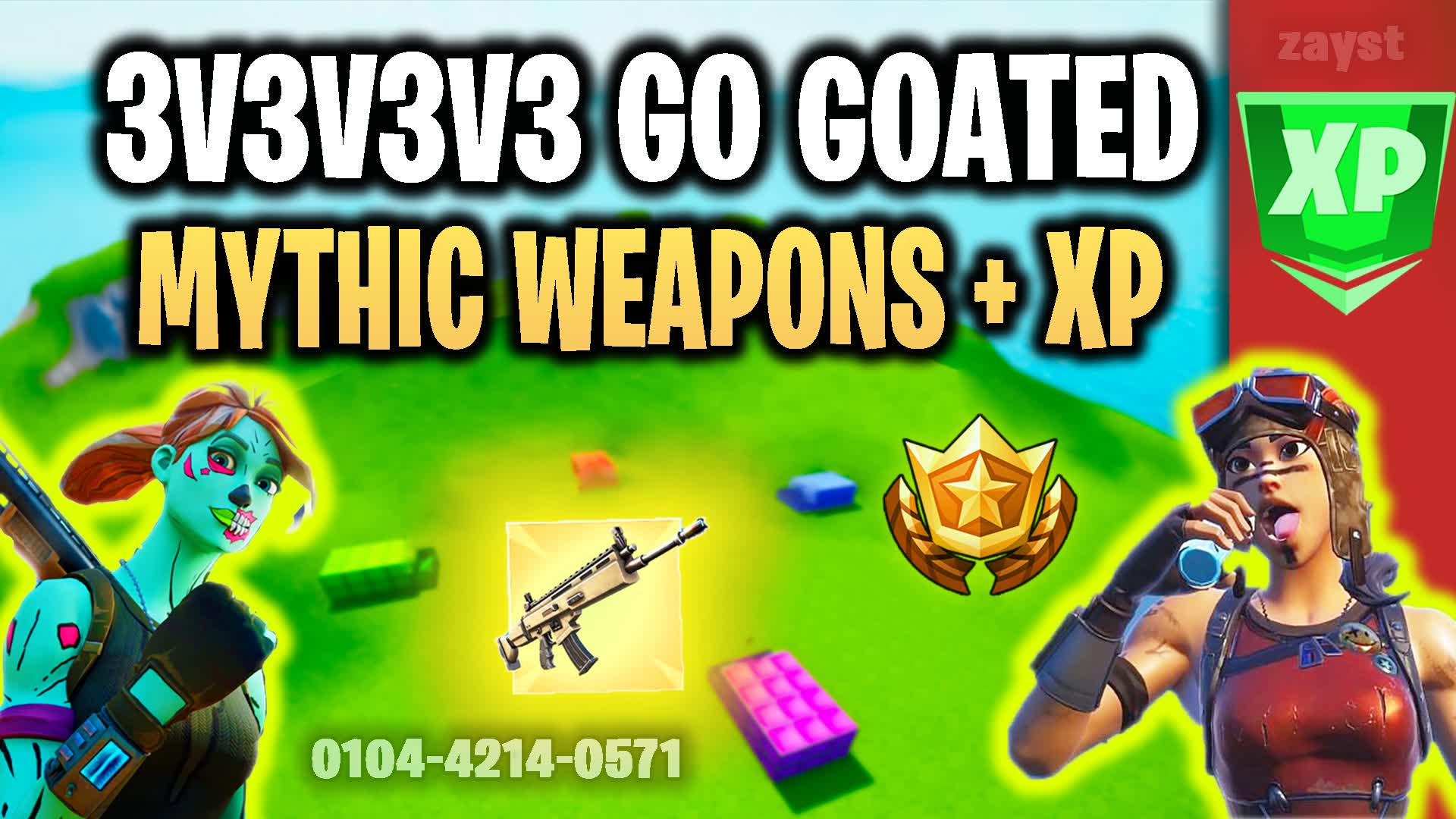 3v3v3v3 Go Goated Mythic Weapons XP 0104 4214 0571 By Zayst 3v3v3v3 Go Goated Mythic Weapons XP 0104 4214 0571 By Zayst