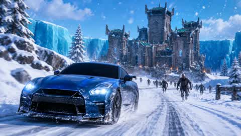 Ice Castle Drive - FFA ⭐ Zombies 🧟