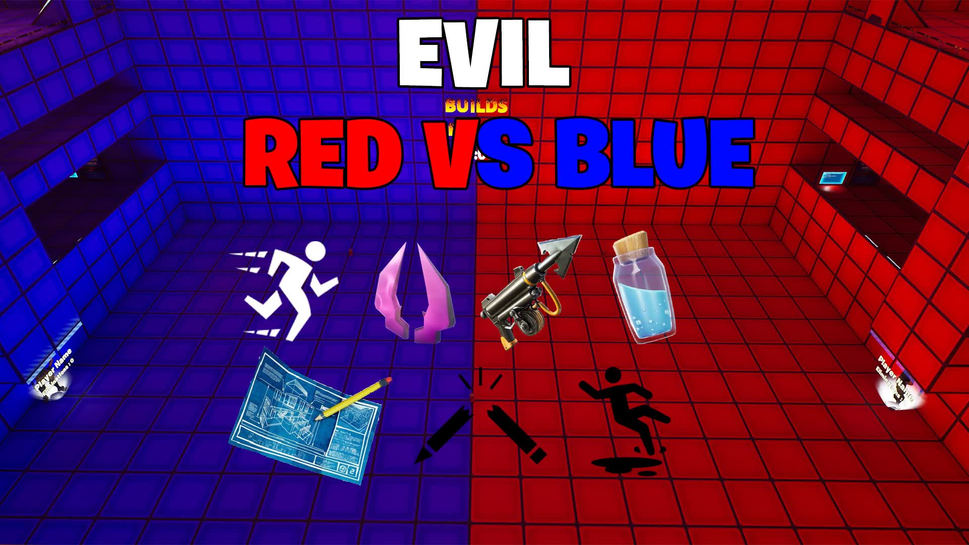  EVIL RED VS BLUE 0865 3918 5436 By Oxxide Fortnite Creative Map 