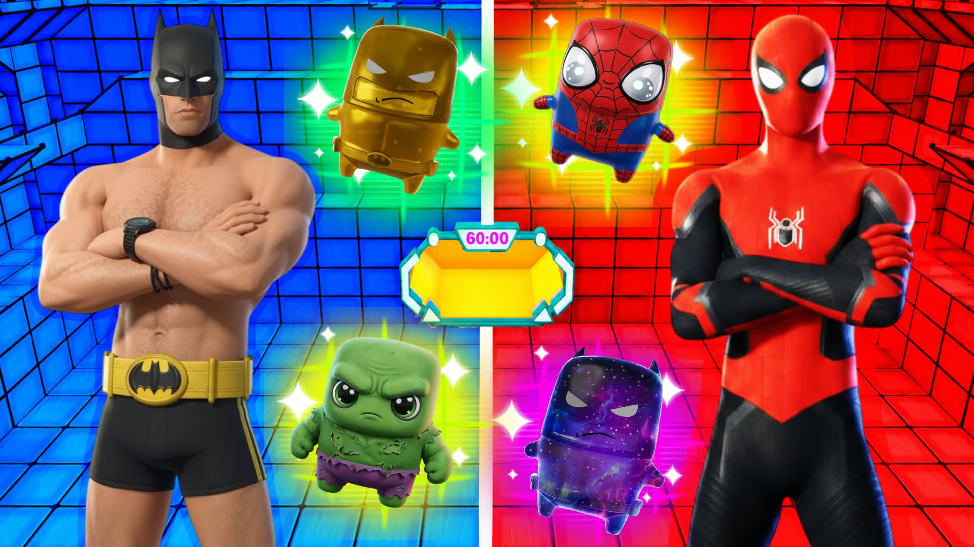 NEW RED SPIDEY AND BLUE BATMAN🔴🔵