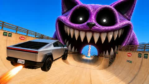 CATNAP CAR DRIVE CITY RAMP JUMP HORROR