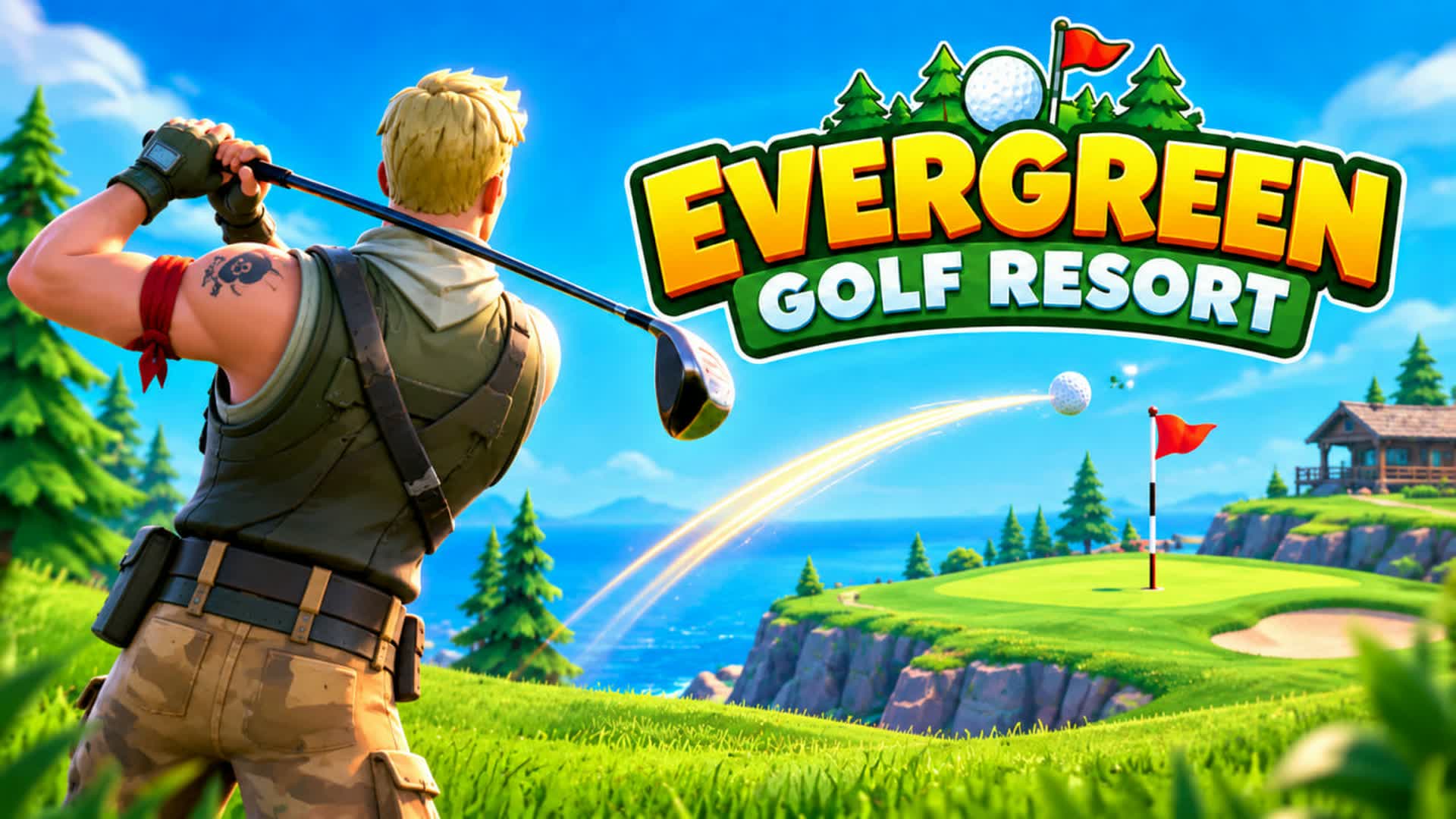 ⛳ EVERGREEN GOLF RESORT 🌲 - Fortnite island 0796-0650-8030 by frizard.