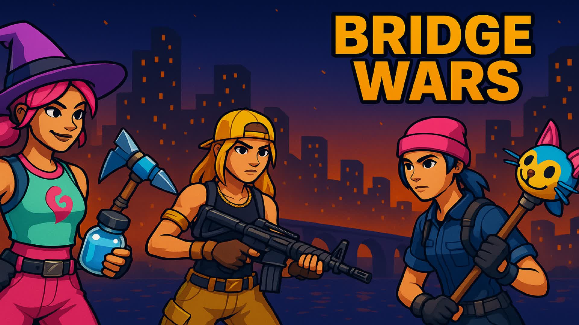 BRIDGE WARS ALL GUNS CHAOS FIGHTS