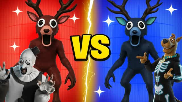 🎃 DEER HALLOWEEN SUPER RED VS BLUE 🔵🔴