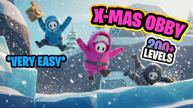 🌈VERY EASY FALL GUYS CHRISTMAS OBBY⭐