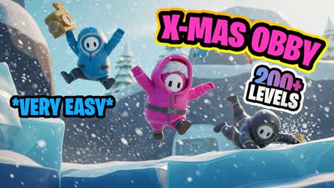 🌈VERY EASY FALL GUYS CHRISTMAS OBBY⭐